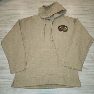 Disneyland resort hoodie tan size Large Mickey's acorn lodge A4